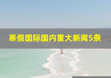 寒假国际国内重大新闻5条