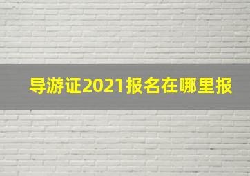 导游证2021报名在哪里报