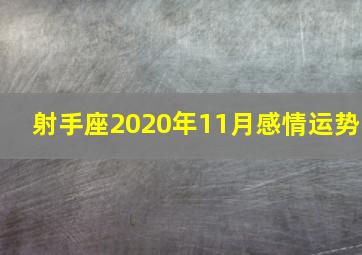 射手座2020年11月感情运势