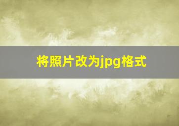 将照片改为jpg格式