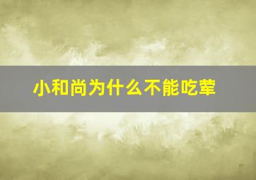 小和尚为什么不能吃荤