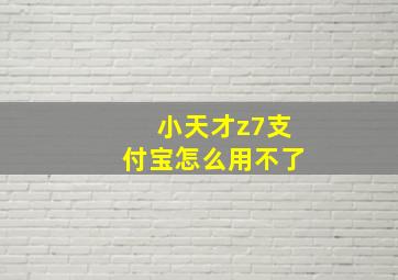 小天才z7支付宝怎么用不了