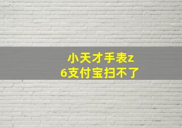 小天才手表z6支付宝扫不了