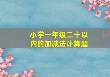 小学一年级二十以内的加减法计算题