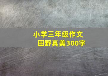 小学三年级作文田野真美300字