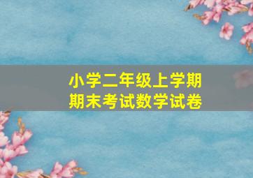 小学二年级上学期期末考试数学试卷