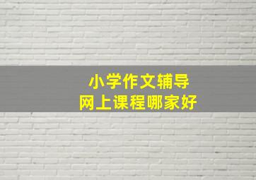 小学作文辅导网上课程哪家好