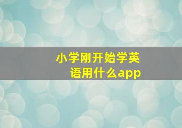 小学刚开始学英语用什么app