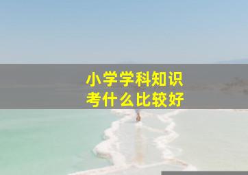 小学学科知识考什么比较好