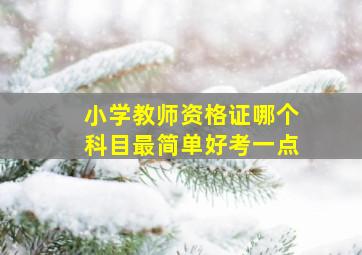 小学教师资格证哪个科目最简单好考一点