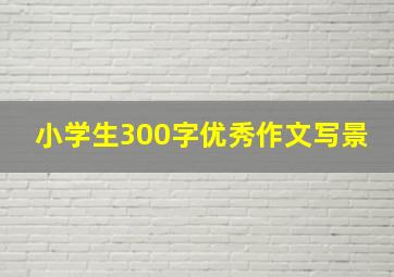 小学生300字优秀作文写景