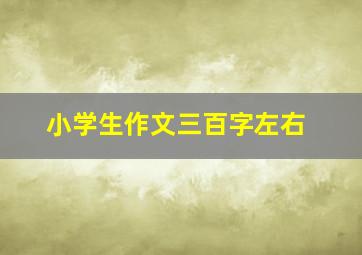 小学生作文三百字左右