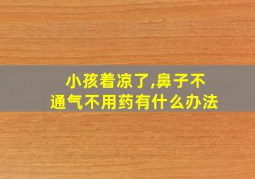 小孩着凉了,鼻子不通气不用药有什么办法