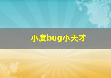 小度bug小天才