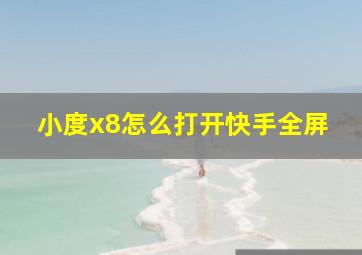 小度x8怎么打开快手全屏