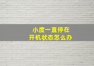 小度一直停在开机状态怎么办