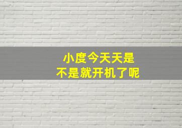 小度今天天是不是就开机了呢