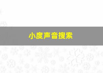 小度声音搜索