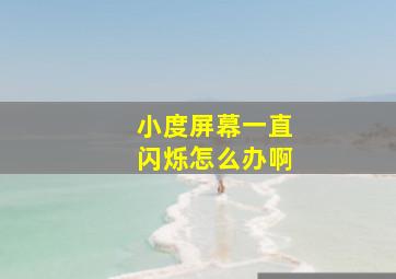 小度屏幕一直闪烁怎么办啊