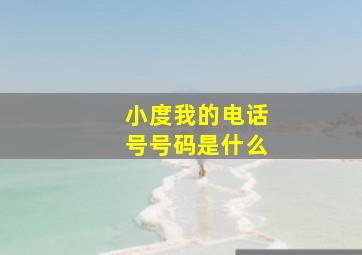 小度我的电话号号码是什么