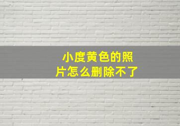 小度黄色的照片怎么删除不了