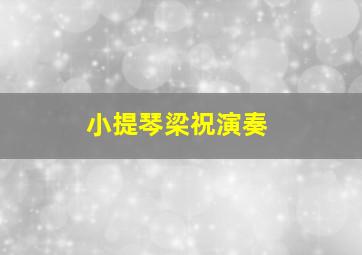 小提琴梁祝演奏