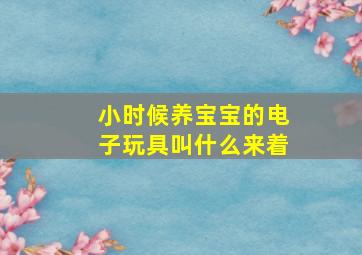 小时候养宝宝的电子玩具叫什么来着