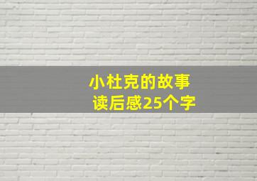 小杜克的故事读后感25个字