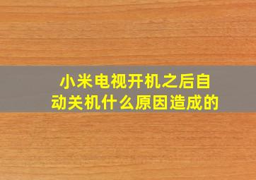 小米电视开机之后自动关机什么原因造成的