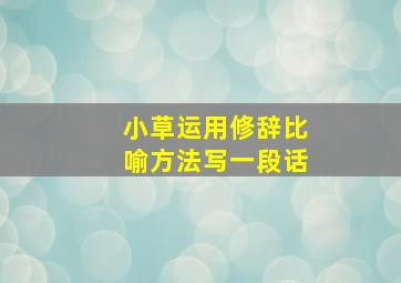 小草运用修辞比喻方法写一段话