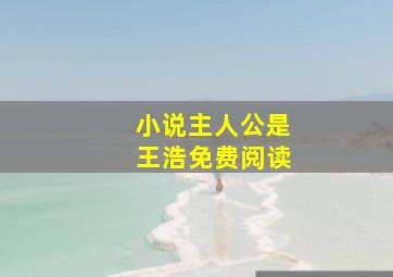 小说主人公是王浩免费阅读