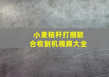 小麦秸秆打捆联合收割机视频大全