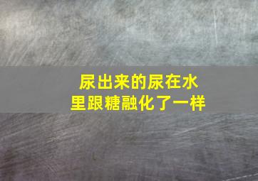 尿出来的尿在水里跟糖融化了一样