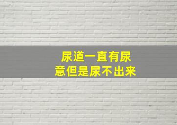 尿道一直有尿意但是尿不出来