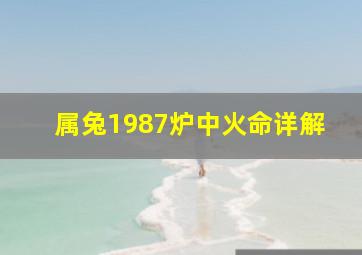 属兔1987炉中火命详解