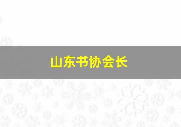 山东书协会长