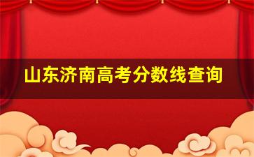 山东济南高考分数线查询