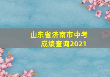 山东省济南市中考成绩查询2021