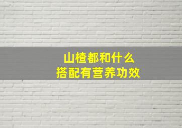 山楂都和什么搭配有营养功效