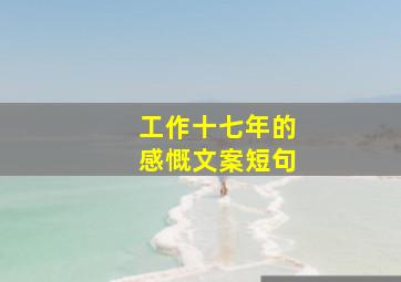 工作十七年的感慨文案短句