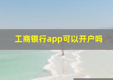 工商银行app可以开户吗