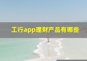 工行app理财产品有哪些