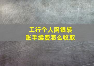 工行个人网银转账手续费怎么收取