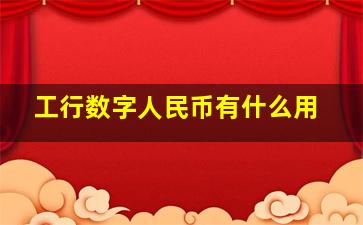 工行数字人民币有什么用