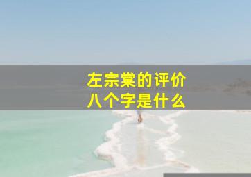 左宗棠的评价八个字是什么