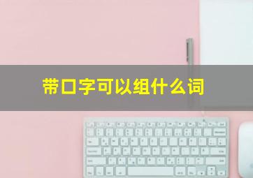 带口字可以组什么词