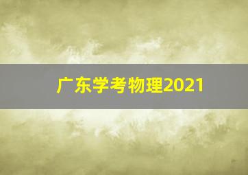 广东学考物理2021