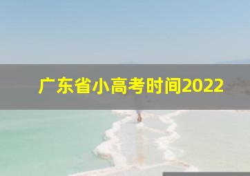 广东省小高考时间2022