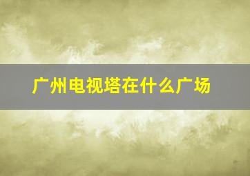 广州电视塔在什么广场