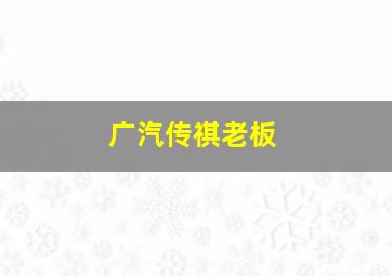 广汽传祺老板